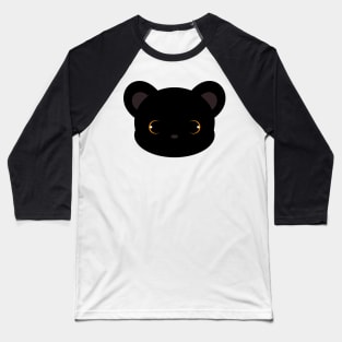 Cute Black Leopard Baseball T-Shirt